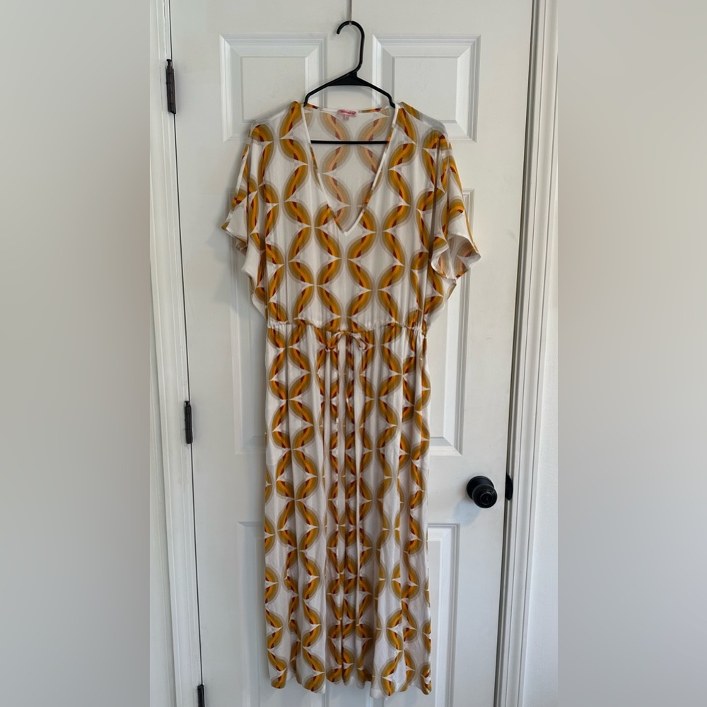 NWOT Bensimon Geometric Print Maxi Dress size US12